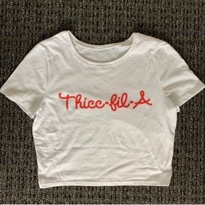 Thicc-Fil-A Flex Living crop top